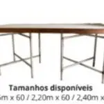 Mesa Aparador (Tampo de Madeira)
